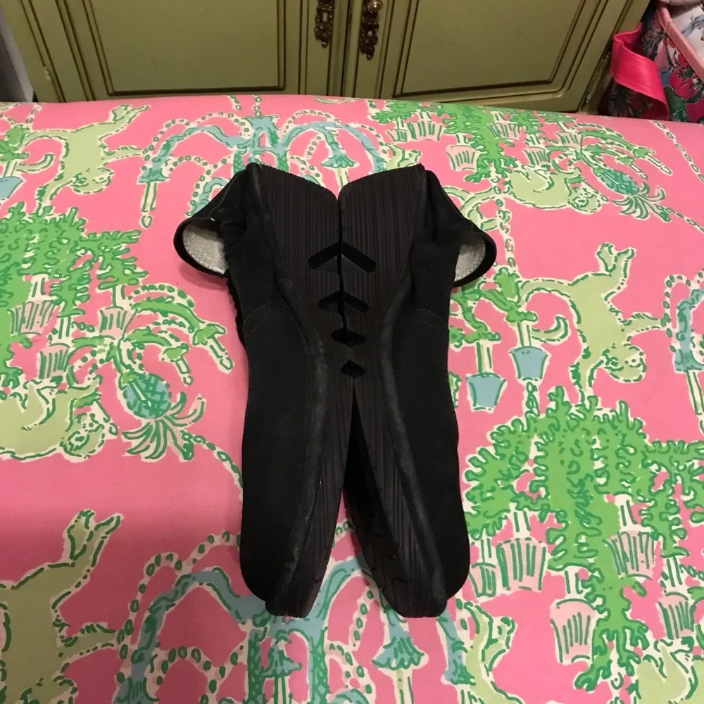 Fly London Black Suede Leather Pledfly Slip On Wedge Shoe Size 39 - Picture 2 of 5